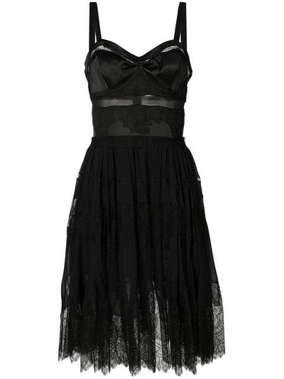Ermanno Scervino Lace-panelled Dress - Black