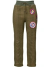 Mr & Mrs Italy Cropped Patch Trousers In Green