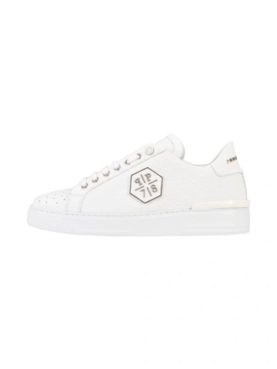 Philipp Plein Low-top Logoed Sneaker In White