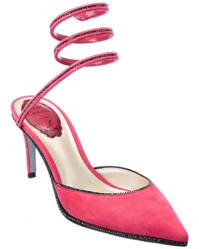 René Caovilla Rene Caovilla Cleo Suede Pump In Pink