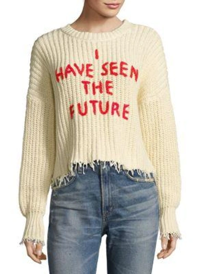 Wildfox I Have Seen The Future Sweater In Vintage Lace