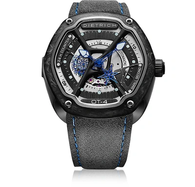 Dietrich Montres De Luxe Ot-4 316l - Montre Homme En Acier Inoxydable Et Fibre De Carbone Avec Bracelet En Su In Gris