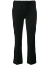 Max Mara Bootcut Cropped Trousers In Nero
