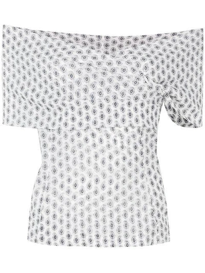 Etro Paisley Print Off-the-shoulder Top - White
