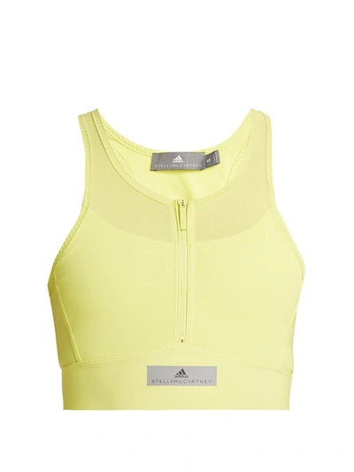 Adidas By Stella Mccartney Run Adizero Performance Crop Top In Yellow