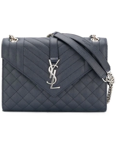 Saint Laurent Collège Monogram Bag In Blue