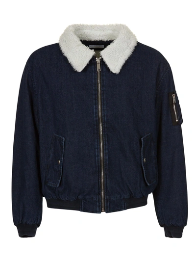 Gosha Rubchinskiy Denim Bomber Jacket In Denim Blu ModeSens