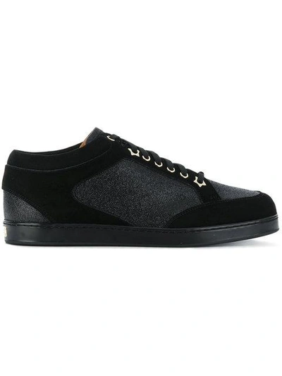 Jimmy Choo Glitter Miami Sneakers In Black