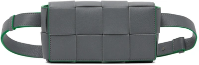 Bottega Veneta Gray Mini Cassette Belt Bag In 1255-thunder-para/th