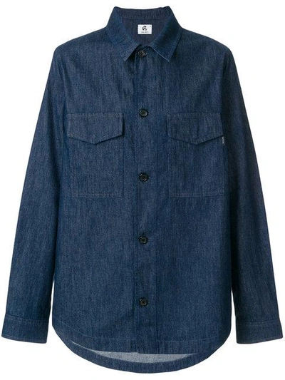 Ps By Paul Smith Denim Shirt Jacket In Blue