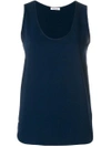 P.a.r.o.s.h Crepe Tank Top In Blue