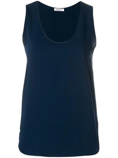 P.a.r.o.s.h Crepe Tank Top In Blue