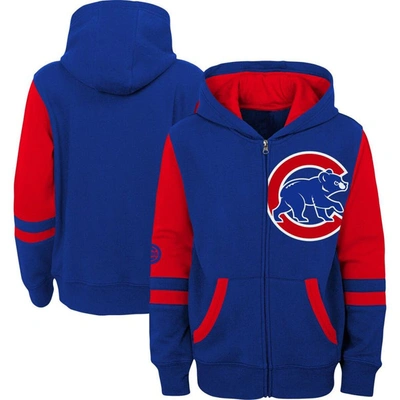 Outerstuff Kids' Toddler Royal Chicago Cubs Fleece Hoodie Full-zip Jacket