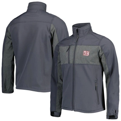 Dunbrooke Graphite New York Giants Circle Zephyr Softshell Full-zip Jacket