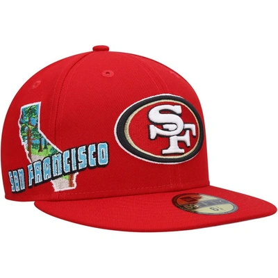 New Era Scarlet San Francisco 49ers Stateview 59fifty Snapback Hat