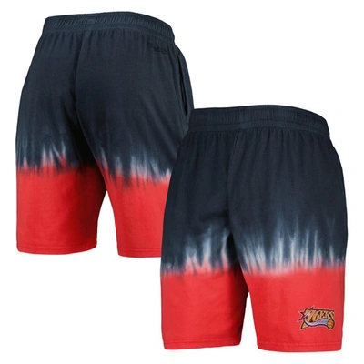 Mitchell & Ness Men's  Navy And Red Philadelphia 76ers Hardwood Classic Authentic Shorts In Navy,red
