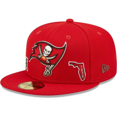 New Era Red Tampa Bay Buccaneers Identity 59fifty Fitted Hat