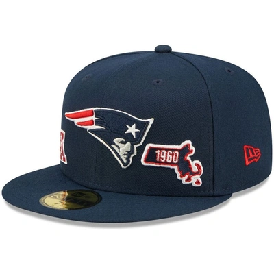 New Era Navy New England Patriots Identity 59fifty Fitted Hat