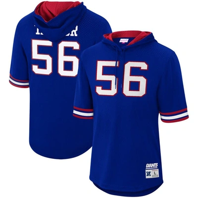 Mitchell & Ness Lawrence Taylor Royal New York Giants Retired Player Mesh Name & Number Hoodie T-shi