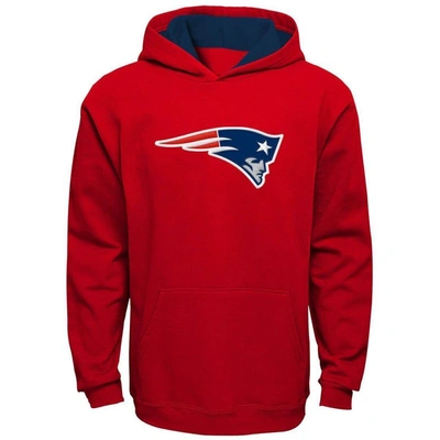 Outerstuff Kids' Youth Red New England Patriots Fan Gear Prime Pullover Hoodie