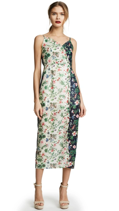 Nightwalker The Jack & Jill Dress In Beige/navy Floral