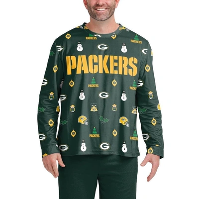 Foco Green Green Bay Packers Ugly Sweater Long Sleeve T-shirt