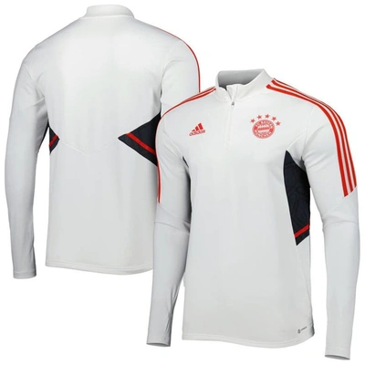 Adidas Originals Adidas White Bayern Munich Team Training Aeroready Quarter-zip Top