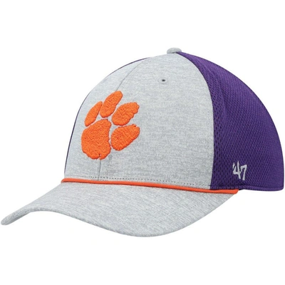 47 ' Gray/purple Clemson Tigers Harbinger Trophy Flex Hat