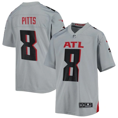 Nike Kids' Youth  Kyle Pitts Gray Atlanta Falcons Inverted Game Jersey