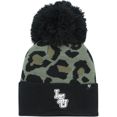 47 Brand '47 Green Lsu Tigers Bagheera Cuffed Knit Hat With Pom