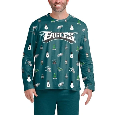Foco Midnight Green Philadelphia Eagles Ugly Sweater Long Sleeve T-shirt