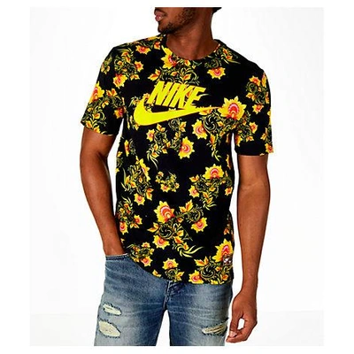 Nike Men's Sportswear Floral T-shirt, Black | ModeSens