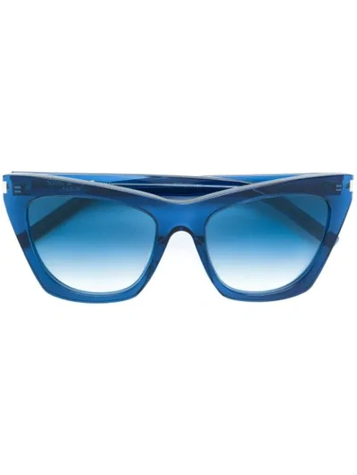 Saint Laurent Kate Sunglasses In Blue