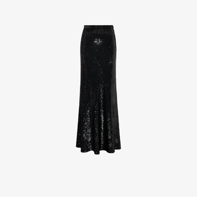 Ashish Sequinned Maxi Skirt In Black