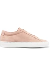 Common Projects Original Achilles Suede Sneakers In Blush