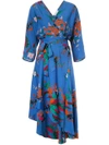 Diane Von Furstenberg Eloise Asymmetric Mini Dress In Blue