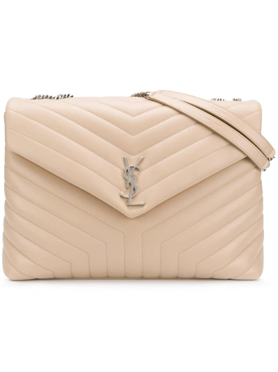 Saint Laurent Large Lou Lou Monogram Shoulder Bag - Nude & Neutrals