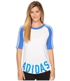 Adidas Originals Baseball Hack Tee, White/high-res Blue