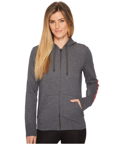 Adidas Originals Essentials Linear Full Zip Hoodie, Dark Grey Heather/real  Coral | ModeSens