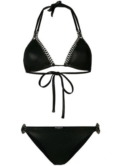 Moeva Embellished Bikini Set In Black