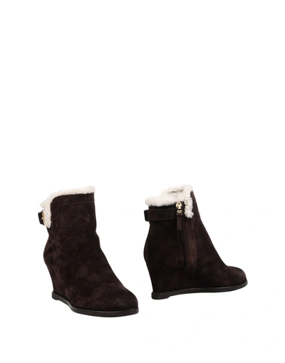 Fendi Ankle Boot In Dark Brown