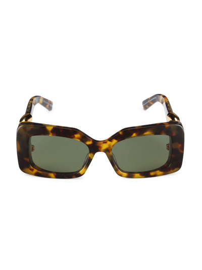 Stella Mccartney Falabella Rectangle Acetate Sunglasses In Blonde Havana