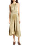 A.l.c Renzo Ii Sleeveless Pleated Midi Dress In Elmwood