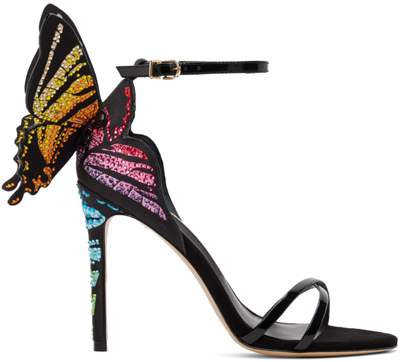 Sophia Webster Chiara Butterfly Ankle-strap Stiletto Sandals In Black