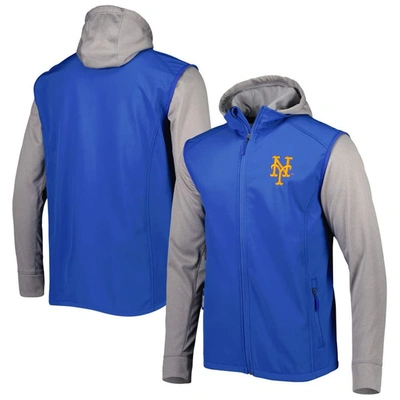 Dunbrooke Men's  Royal, Heather Gray New York Mets Alpha Full-zip Jacket In Royal,heather Gray