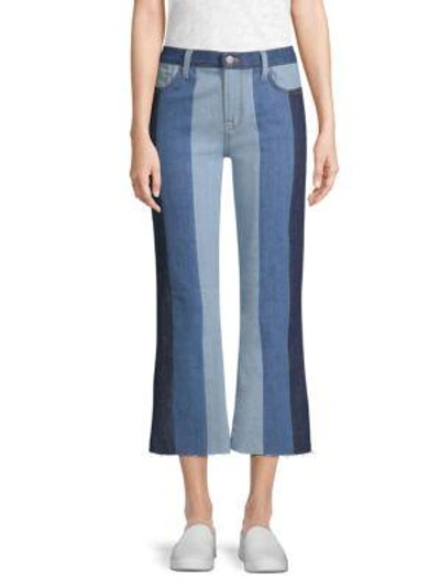 7 For All Mankind Ali Patchwork Crop Flare Jeans In Patchwork Found