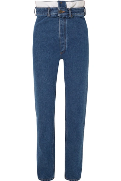 Y/project High-rise Straight-leg Jeans In Mid Denim
