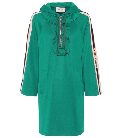 Gucci Cotton-blend Dress In Verde