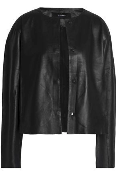 J Brand Woman Cecilia Leather Jacket Black