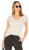 James Perse High Gauge Deep V Tee In Gray